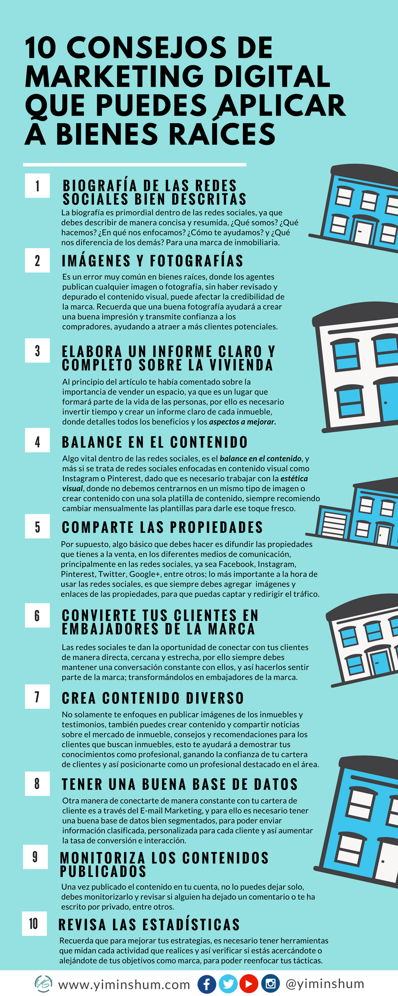 Infografia - 10 consejos de marketing digital que puedes aplicar a bienes raíces