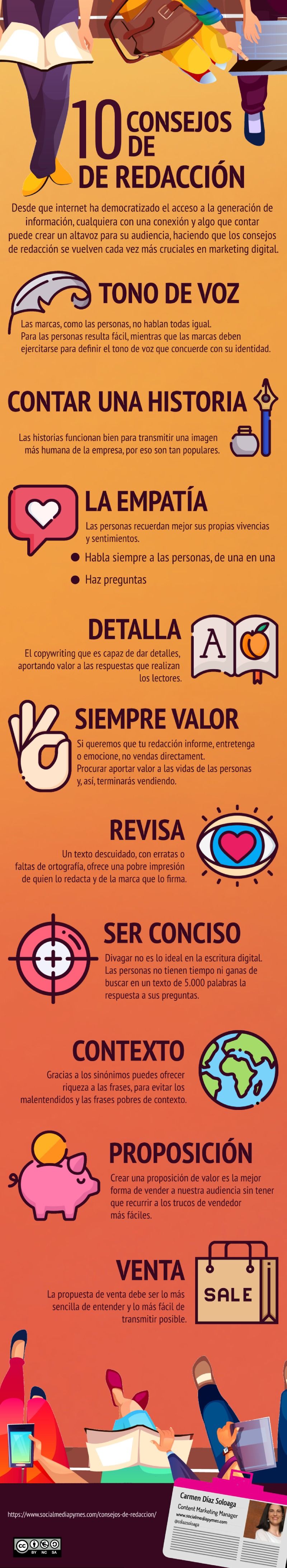 Infografia - 10 consejos de redacción para crear audiencias