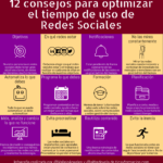 12 consejos para optimizar el tiempo de uso de Redes Sociales #infografia #SocialMedia #GestióndelTiempo