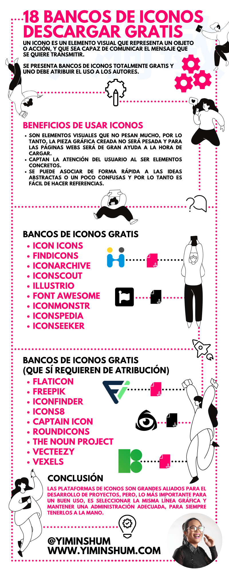 18 bancos de iconos para descargar gratis #infografia #infographic #design