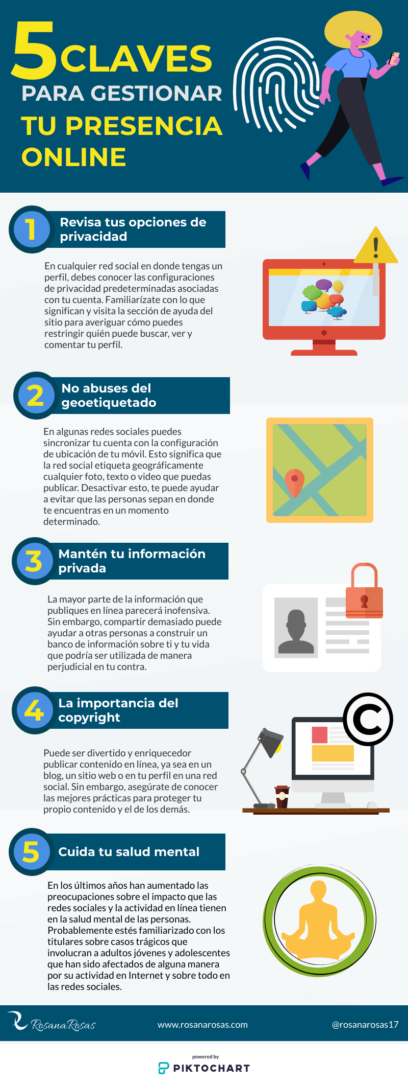 5 claves para gestionar tu presencia online #infografia #infographic #marketing