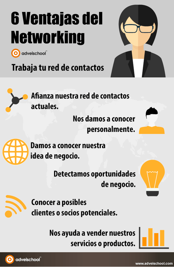 Infografia - 6 ventajas del Networking #infografia #infographic #marketing - TICs y Formación