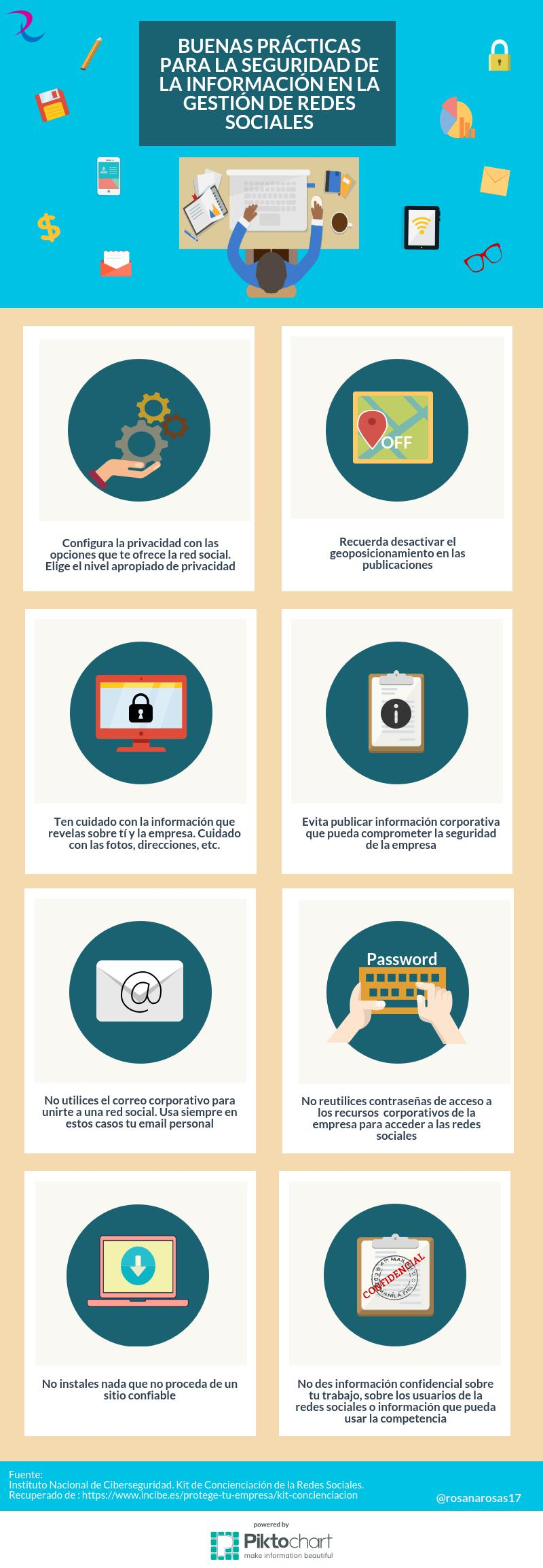 Infografia - Buenas Prácticas para la Seguridad de la Información en la Gestión de Redes Sociales [Infografía]