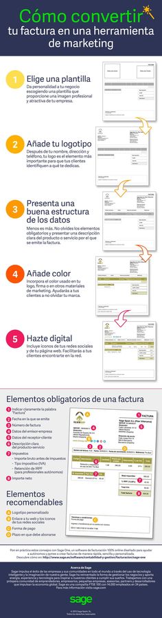 Infografia - Cómo convertir una factura en la mejor carta de presentación de tu empresa (infografía) | Sage Advice España