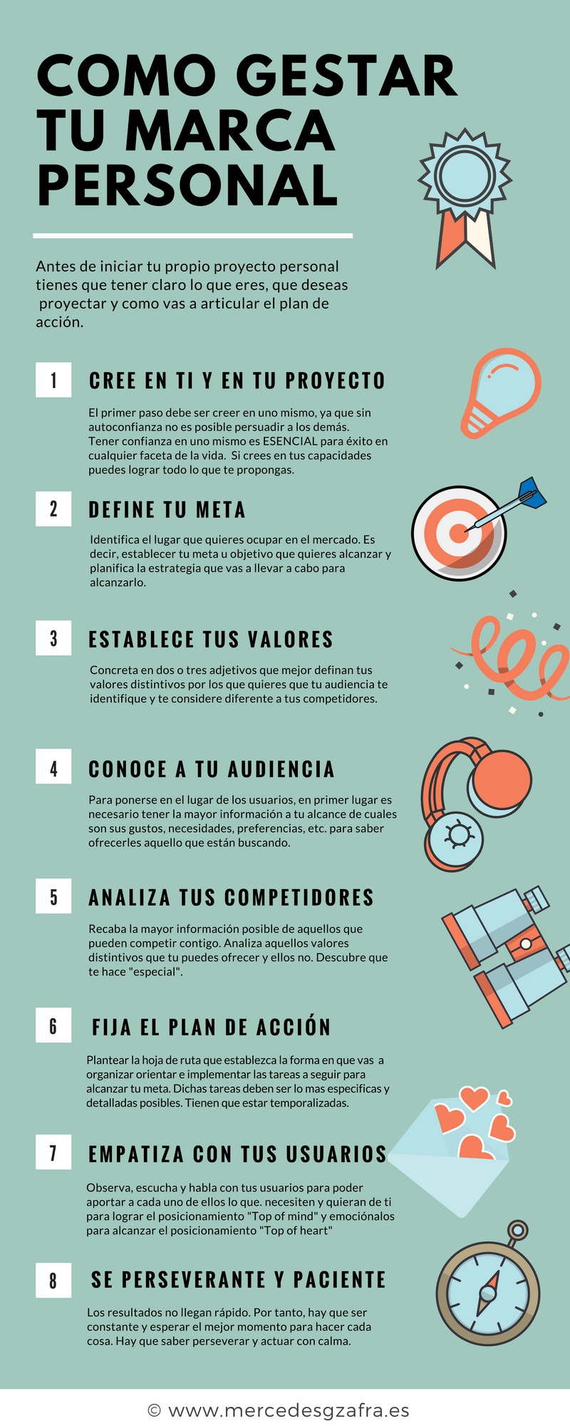 Infografia - Como gestar tu marca personal - mercedesgzafra