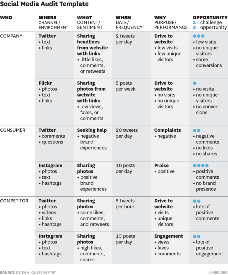 Infografia - Conducting a Social Media Audit