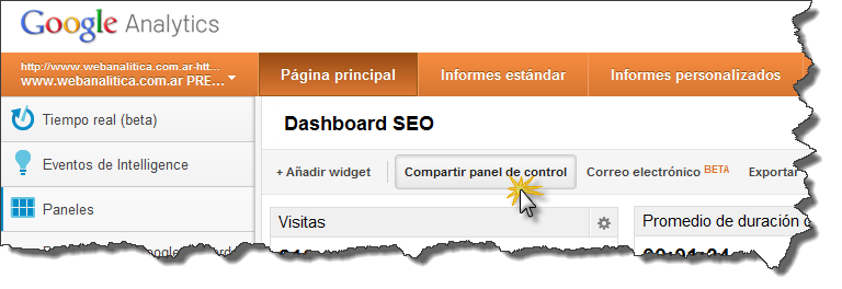 Dashboard-SEO-Google-Analytics-Compartir-panel-de-control