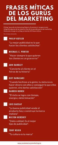 Infografia - FRASES MITICAS DE LOS GURÚS DEL MARKETING