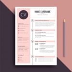 Infografia - Feminine Color Resume Cv Template