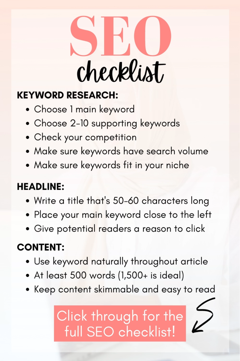 Infografia - ✅ Free 38-Item SEO Checklist for Bloggers in 2021: On Page and Off Page SEO Checklist