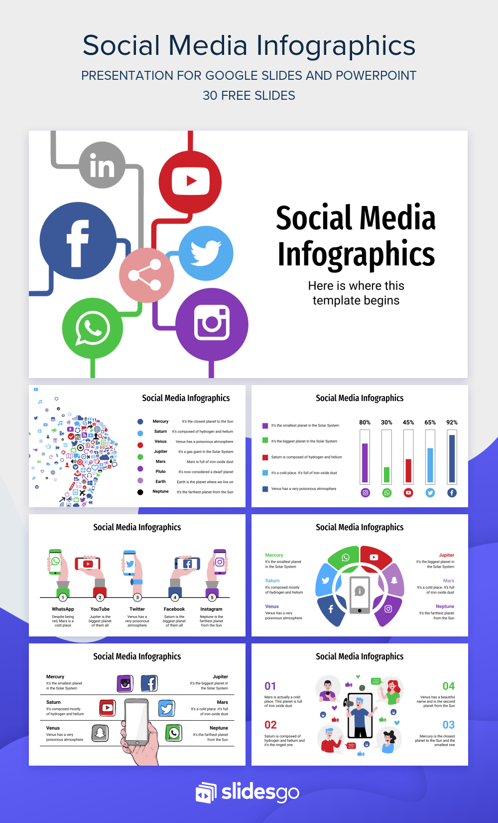 Infografia - Free Social Media Infographics for Google Slides and PowerPoint
