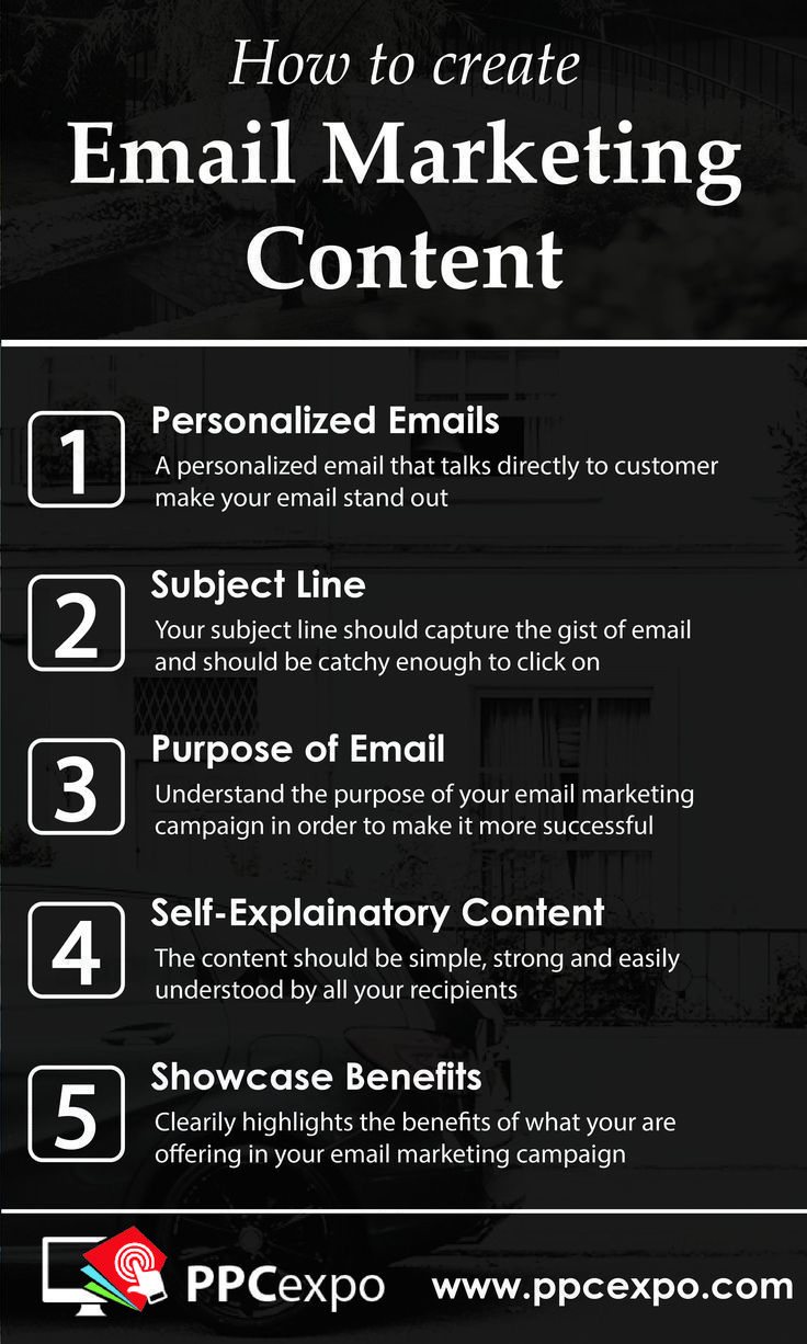 Infografia - How to create email marketing content