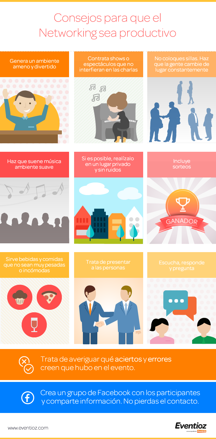 Infografia - Hoy te ofrecemos 11 consejos para la práctica del networking