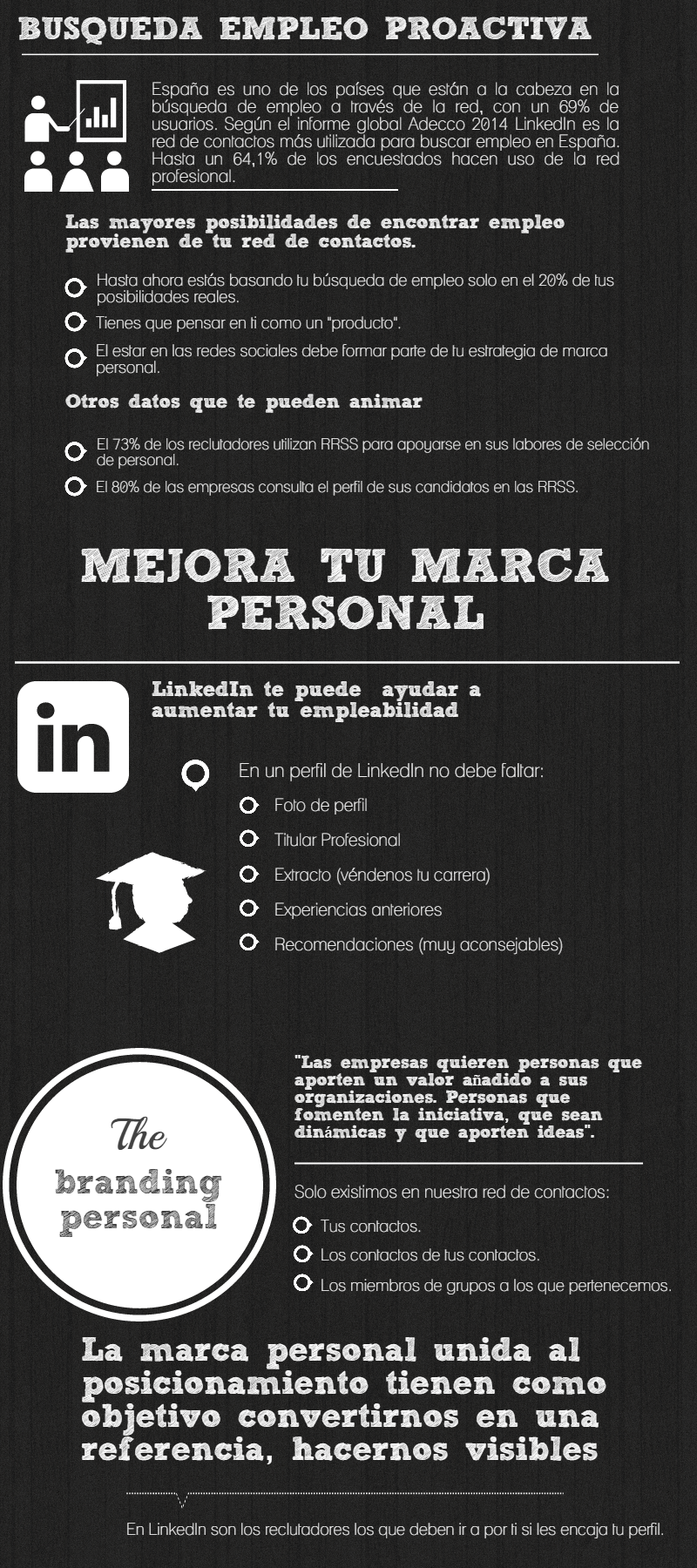 Infografia - Ideas para mejorar tu Marca Personal #infografia #infographic #marketing - TICs y Formación