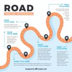 Infografia - Infographic Timeline With Road Concept