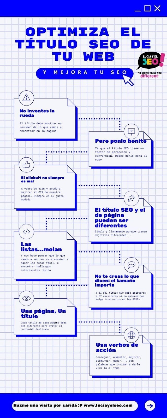 Optimiza el título SEO de tu web #infografia #seo