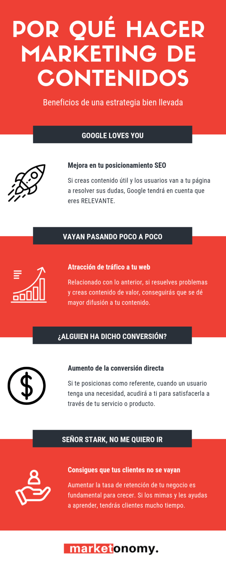 Infografia - Por qué hacer Marketing de Contenidos #infografia #infographic #marketing - TICs y Formación