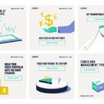 Infografia - Premium Vector | Forex stock market share social media post collection template