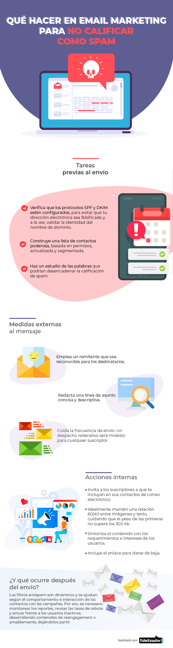 Qué hacer en Email Marketing para no calificar como spam #infografia #infographic #marketing