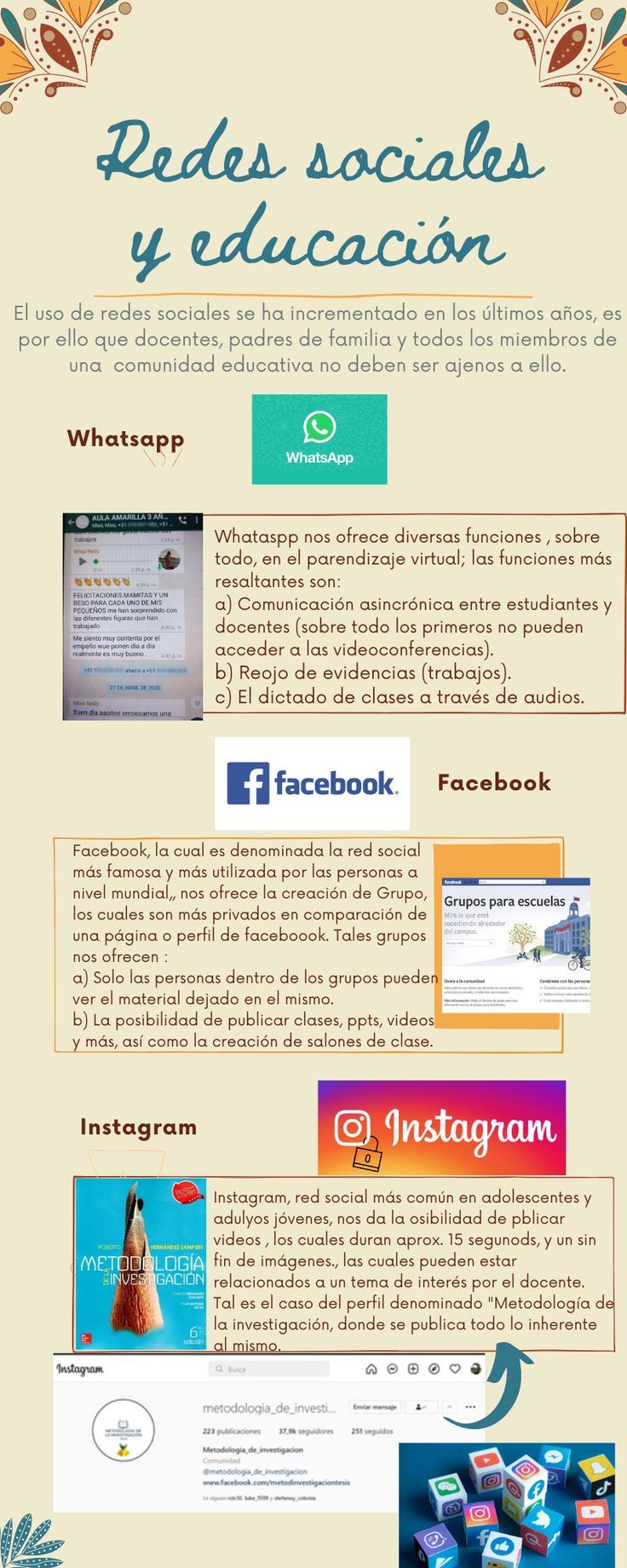 Infografia - Redes sociales y educación