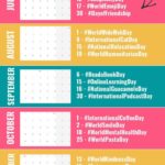 Infografia - Social Media Calendar 2021 | Key Marketing Dates (UK) + Hashtags