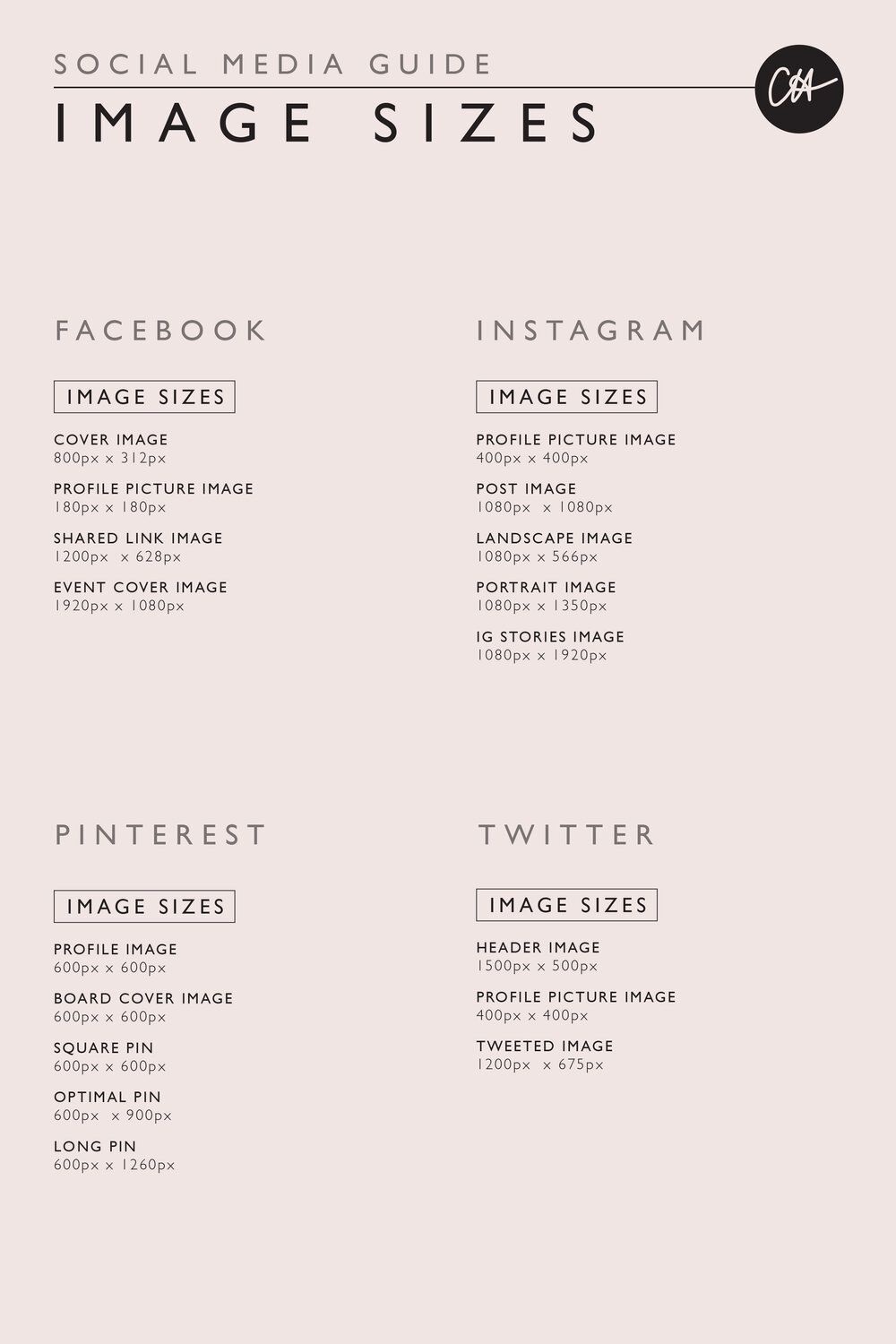 Infografia - Social Media Guide — CLAIRE HEFFER DESIGN